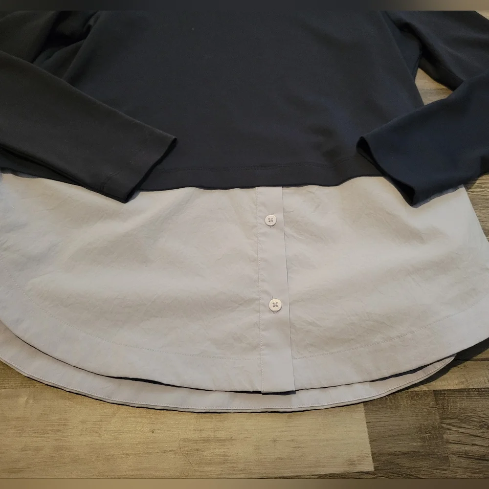 Athleta Women Gallery Top 2.0 Long Sleeve Navy Quarry Blue XS - Picture 7 of 12